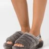 Ugg Fluff Yeah Slide - Pantoffels - Charcoal -Ugg 2964df3ef1ef47dfbb54220cbe30f70e