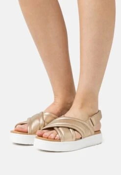 Ugg Zayne Slingback - Sandalen Met Plateauzool - Gold Metallic