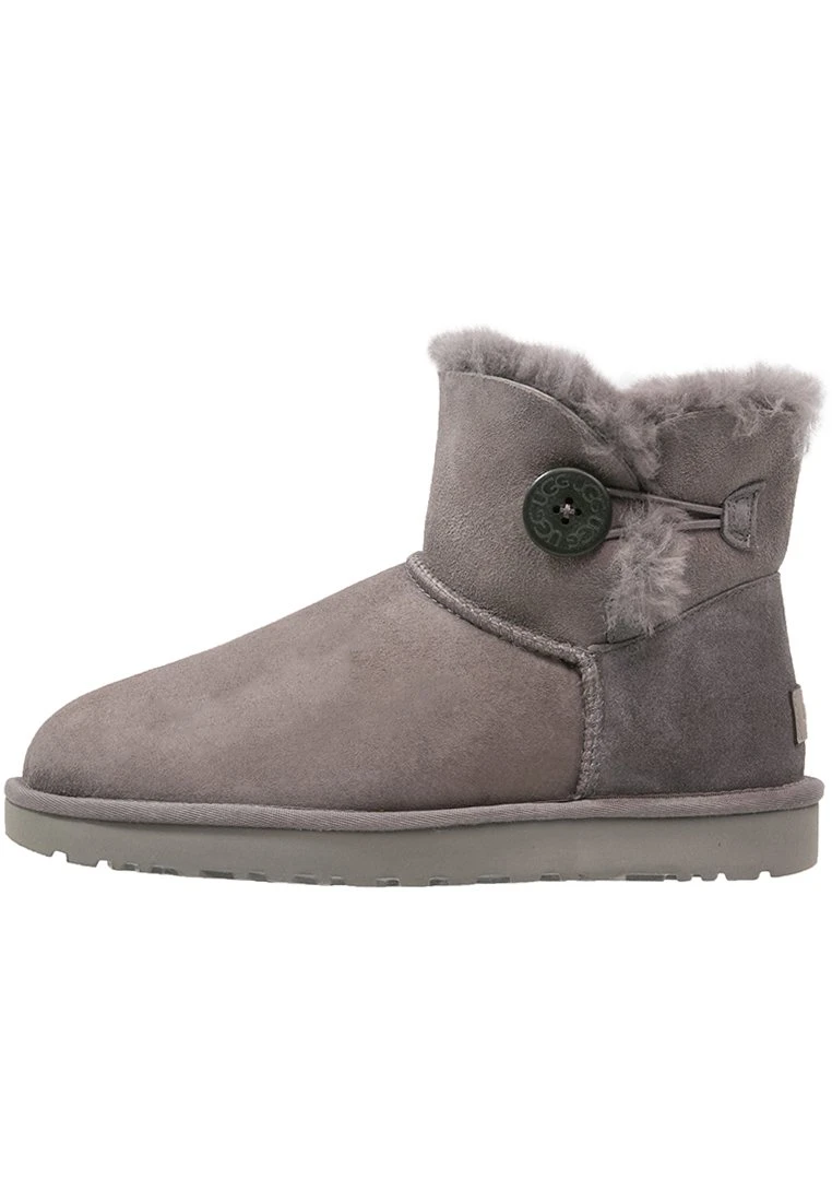 Ugg Mini Bailey Button - Korte Laarzen - Grey 3 Ugg Mini Bailey Button - Korte Laarzen - Grey