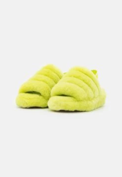 Ugg Fluff Yeah Slide - Sandalen Met Plateauzool - Key Lime -Ugg 977cf7f00ec04eeb817f4c2f10ee4304